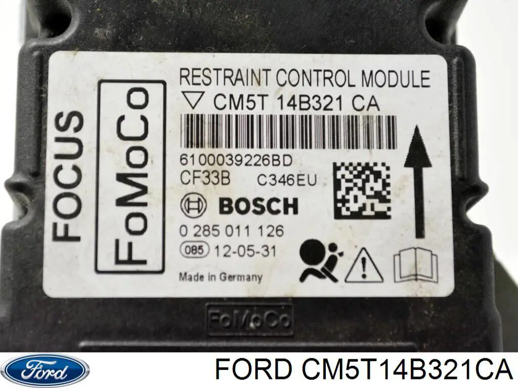 CM5T14B321CA Ford Módulo processador de controlo da bolsa de ar (Centralina eletrônica AIRBAG)