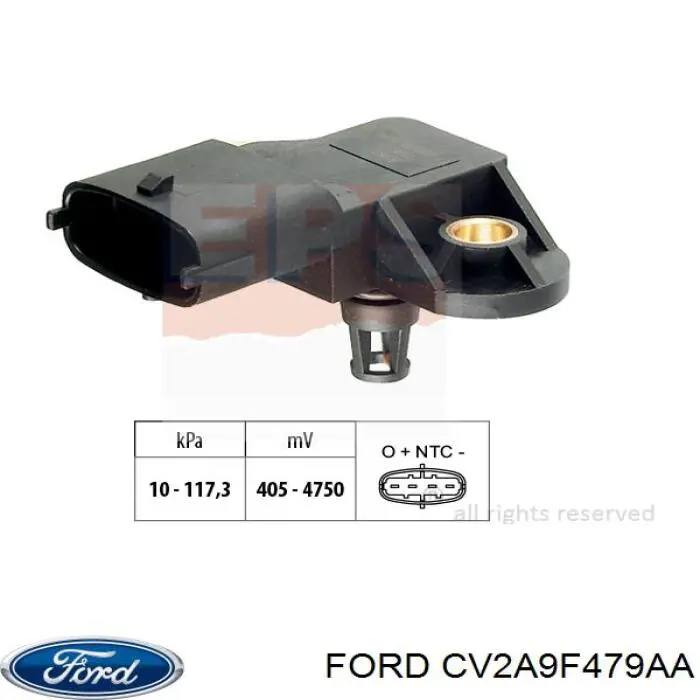 Sensor de pressão no coletor de admissão, MAP Ford CV2A9F479AA preço, a partir de 27,61 USD
