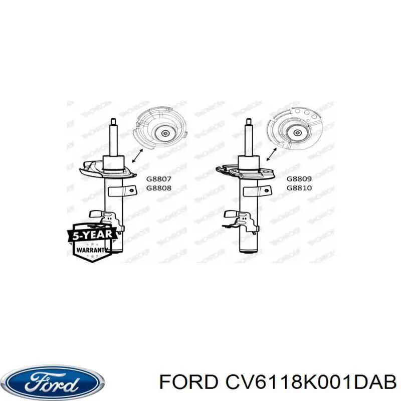 Amortecedor dianteiro esquerdo Ford CV6118K001DAB preço, a partir de 77,63 USD