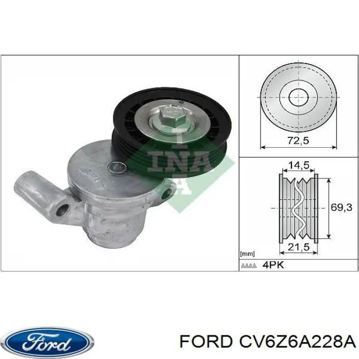 Reguladora de tensão da correia de transmissão Ford CV6Z6A228A preço, a partir de 70,58 USD