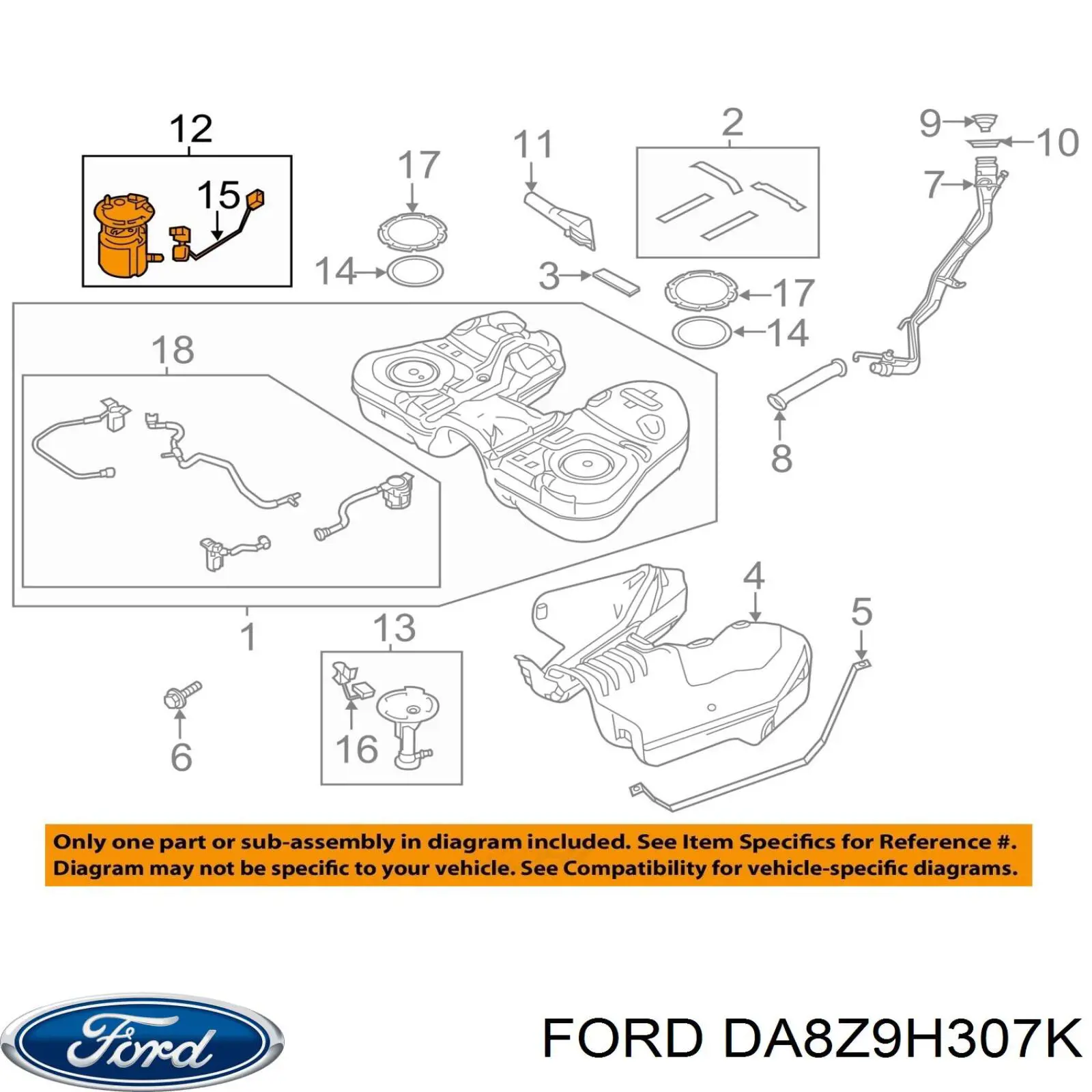 Módulo de bomba de combustível com sensor do nível de combustível Ford PFS1028 preço, a partir de 310,62 USD