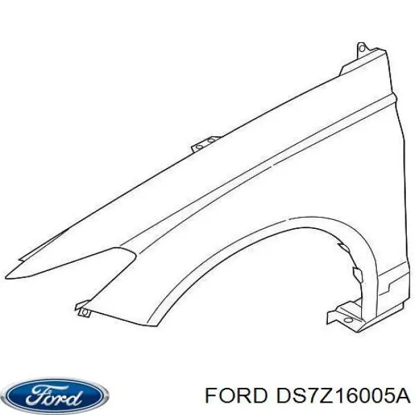 Pára-lama dianteiro direito Ford DS7Z16005A preço, a partir de 121,96 USD