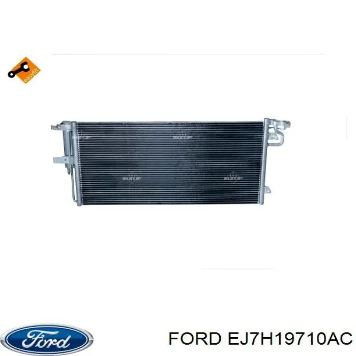 EJ7H19710AC Ford Radiador de aparelho de ar condicionado