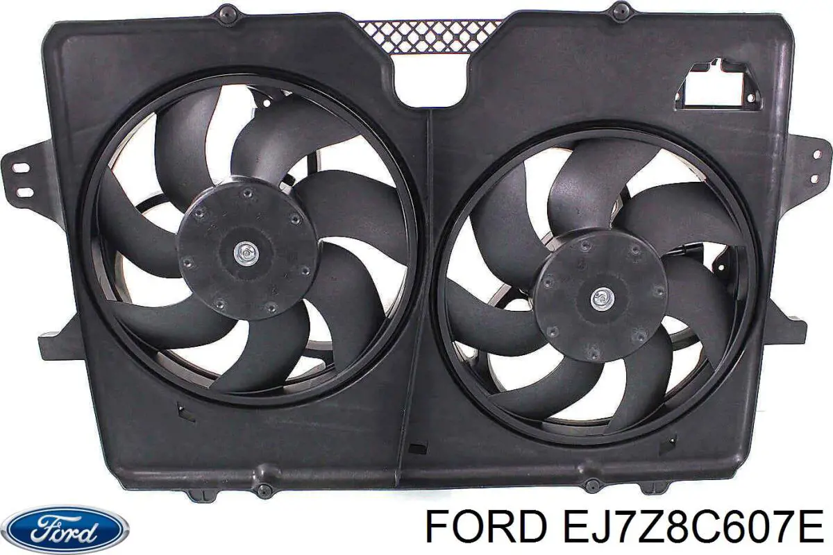 EJ7Z8C607E Ford Difusor do radiador de esfriamento, montado com motor e roda de aletas