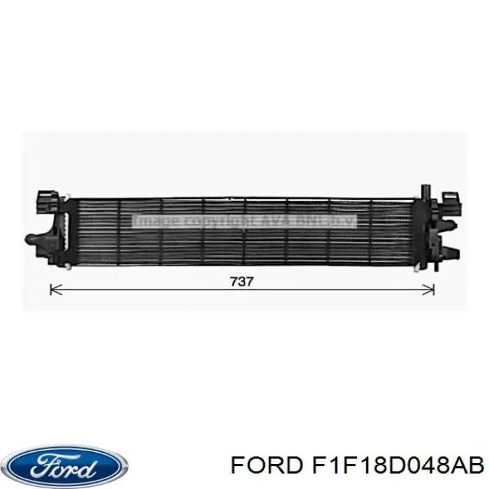 F1F18D048AB Ford Radiador de intercooler