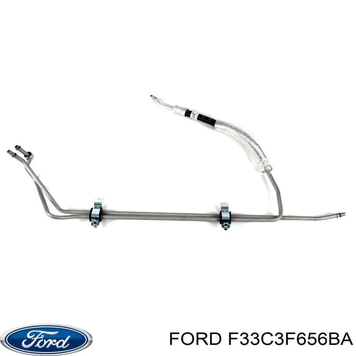 Compre F33C3F656BA Ford Tubo de ligação de bomba da Direção hidrâulica assistida até a mangueira de pressão alta