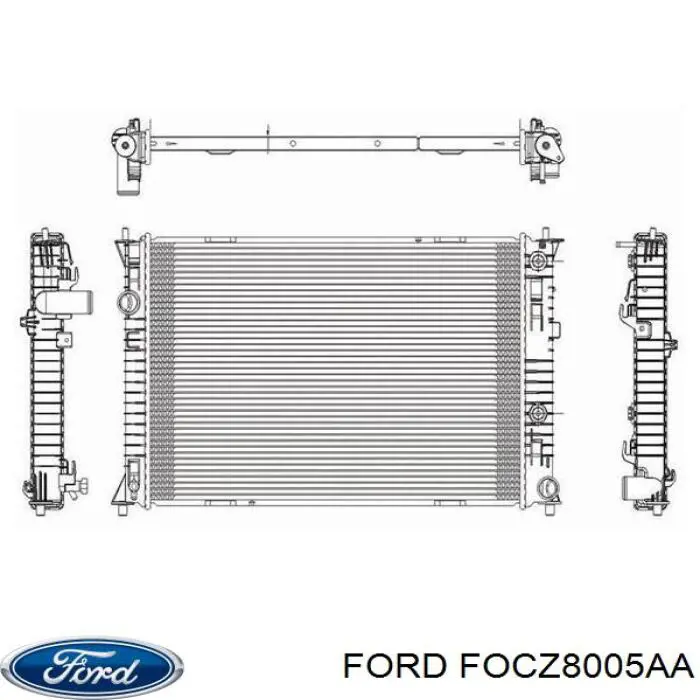 Radiador de esfriamento de motor Ford FOCZ8005AA preço, a partir de 152,68 USD