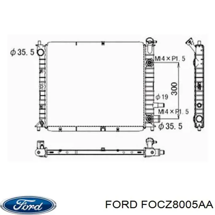 Compre FOCZ8005AA Ford Radiador de esfriamento de motor