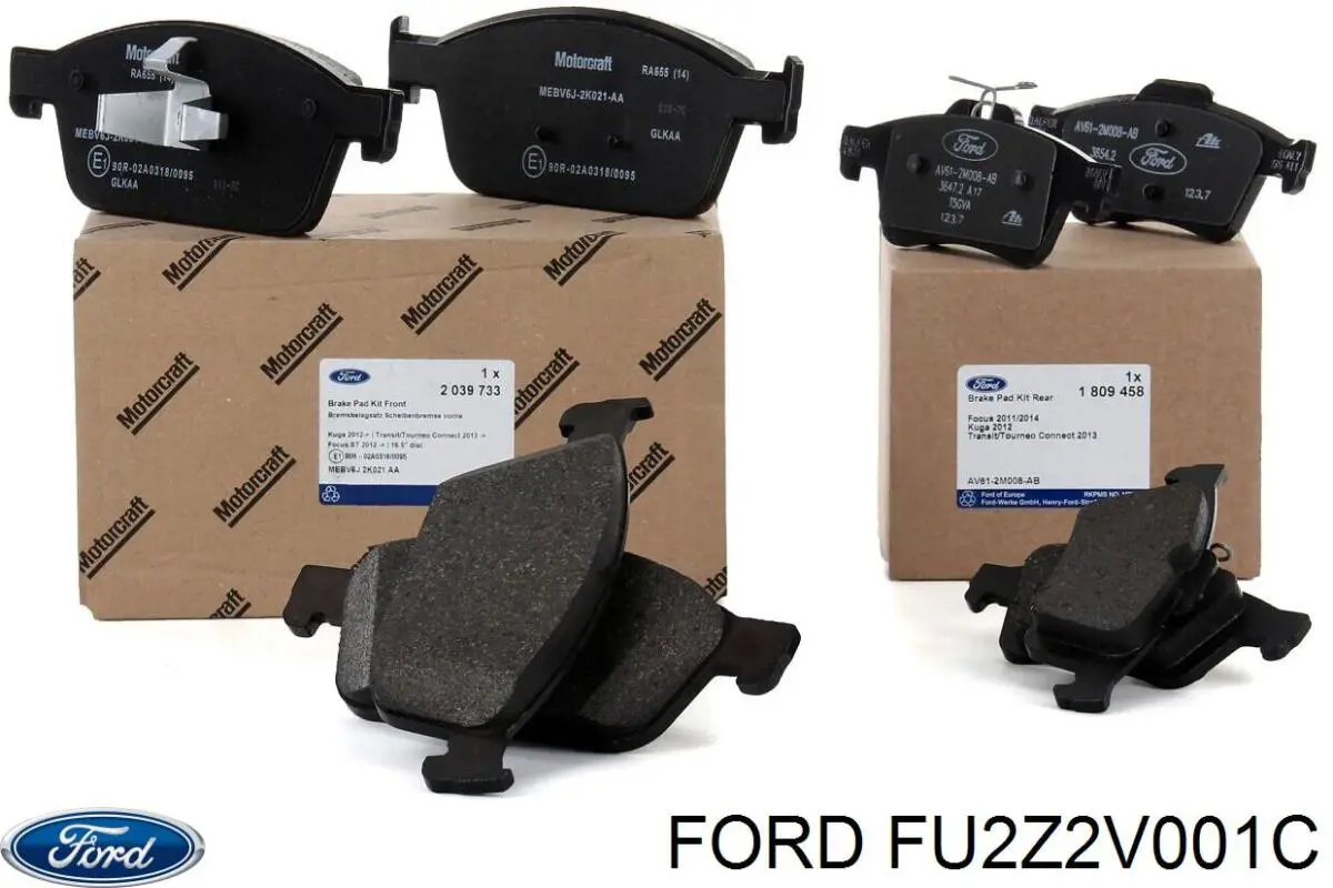 Compre FU2Z2V001C Ford Sapatas do freio dianteiras de disco