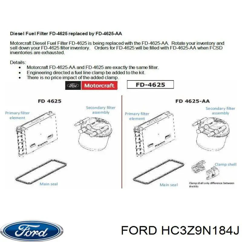 Filtro de combustível Ford FD4625 preço, a partir de 124,05 USD