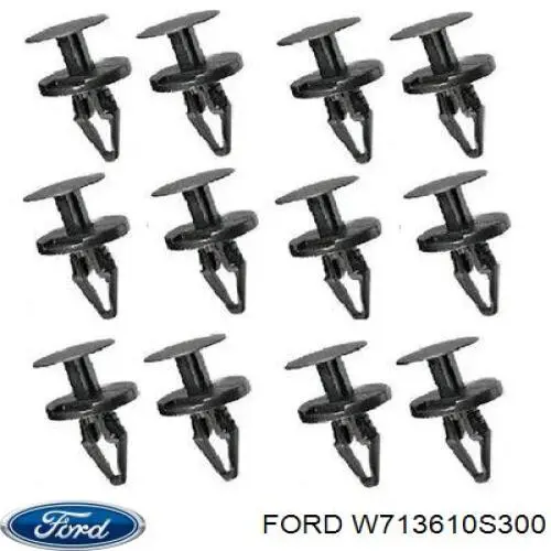 Cápsula (prendedor) de fixação do pára-choque dianteiro Ford W713610S300 preço, a partir de 0,56 USD