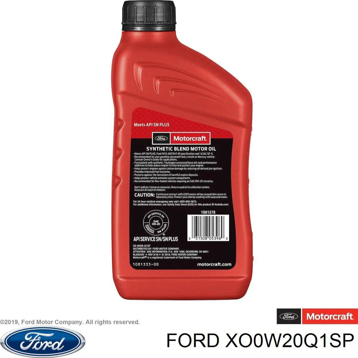 Óleo para motor XO0W20Q1SP Ford