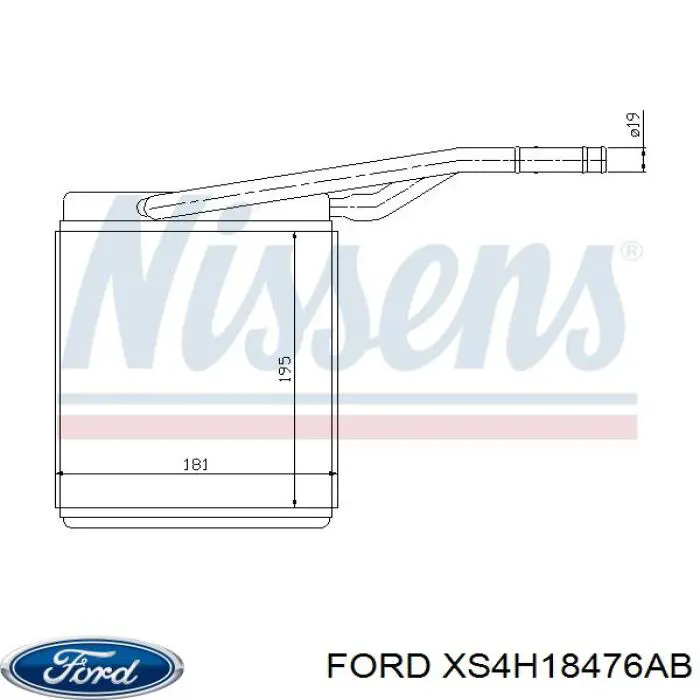 Radiador de forno (de aquecedor) Ford XS4H18476AB preço, a partir de 45,70 USD