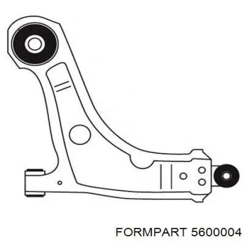 Compre 5600004 Formpart/Otoform Bloco silencioso dianteiro do braço oscilante inferior