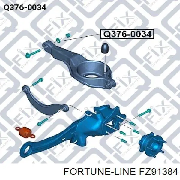 Compre 93BB5K978AA Ford Parafuso de fixação do braço oscilante inferior traseiro, interno