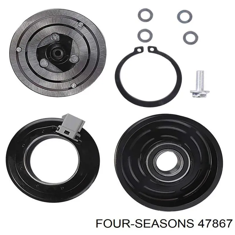  Acoplamento (bobina magnética) do compressor de aparelho de ar condicionado Ford Escape SUV (2001 - 2007) 