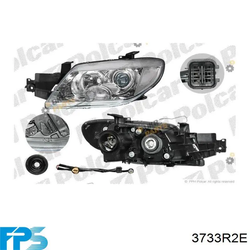 Luz direita Mitsubishi Outlander I CU