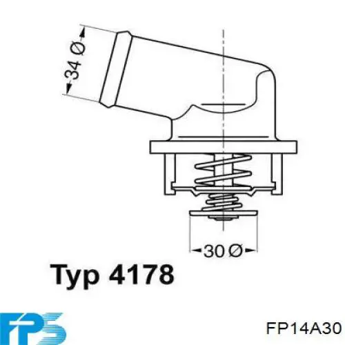 Radiador de esfriamento de motor FP14A30 FPS