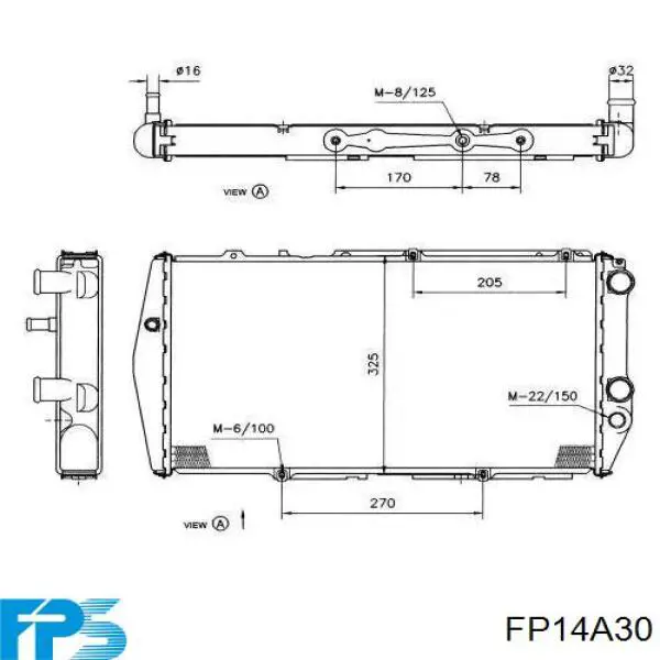 Radiador de esfriamento de motor FPS FP14A30 preço, a partir de 110,83 USD