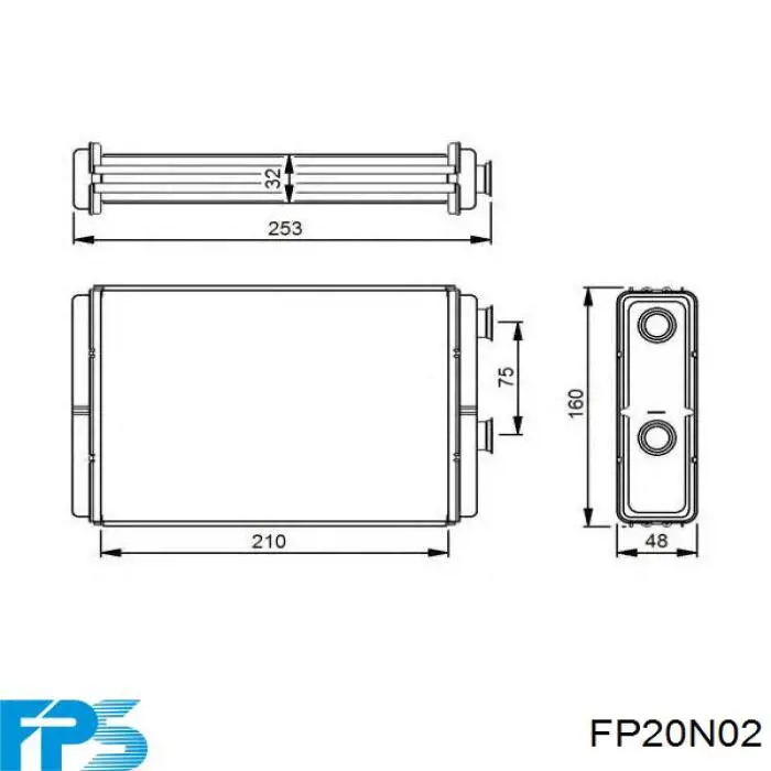 FP20N02 FPS Radiador de forno (de aquecedor)