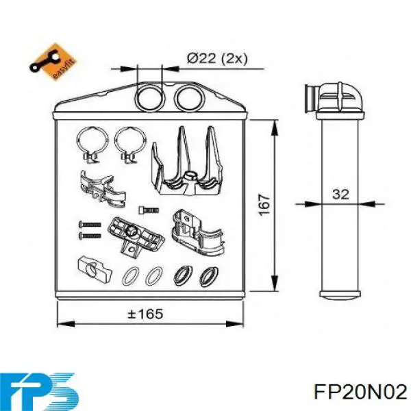 Radiador de forno (de aquecedor) FPS FP20N02 preço, a partir de 25,52 USD