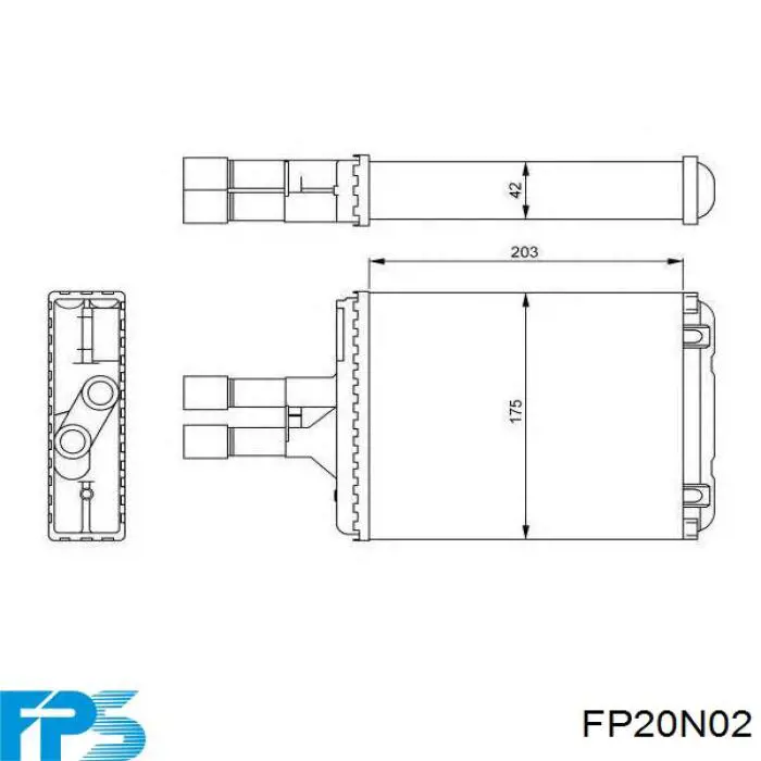 FP20N02 FPS Radiador de forno (de aquecedor)