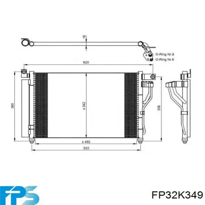 Compre FP32K349 FPS Radiador de aparelho de ar condicionado