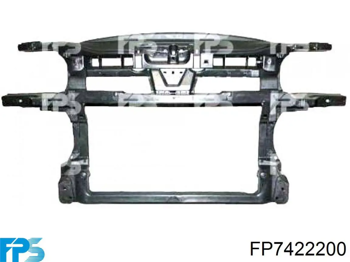 Suporte do radiador montado (painel de montagem de fixação das luzes) 1T0805594 VAG
