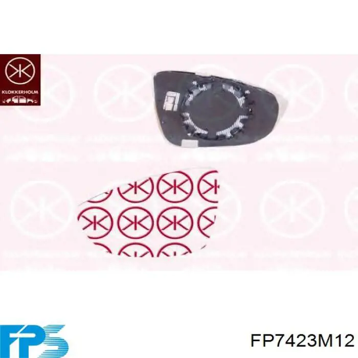 Compre FP7423M12 FPS Elemento espelhado do espelho de retrovisão direito