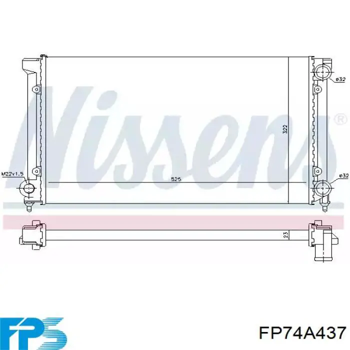 Compre FP74A437 FPS Radiador de esfriamento de motor