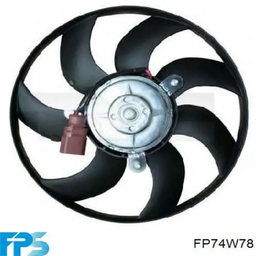 Ventilador elétrico de esfriamento montado (motor + roda de aletas) direito FP74W78 FPS