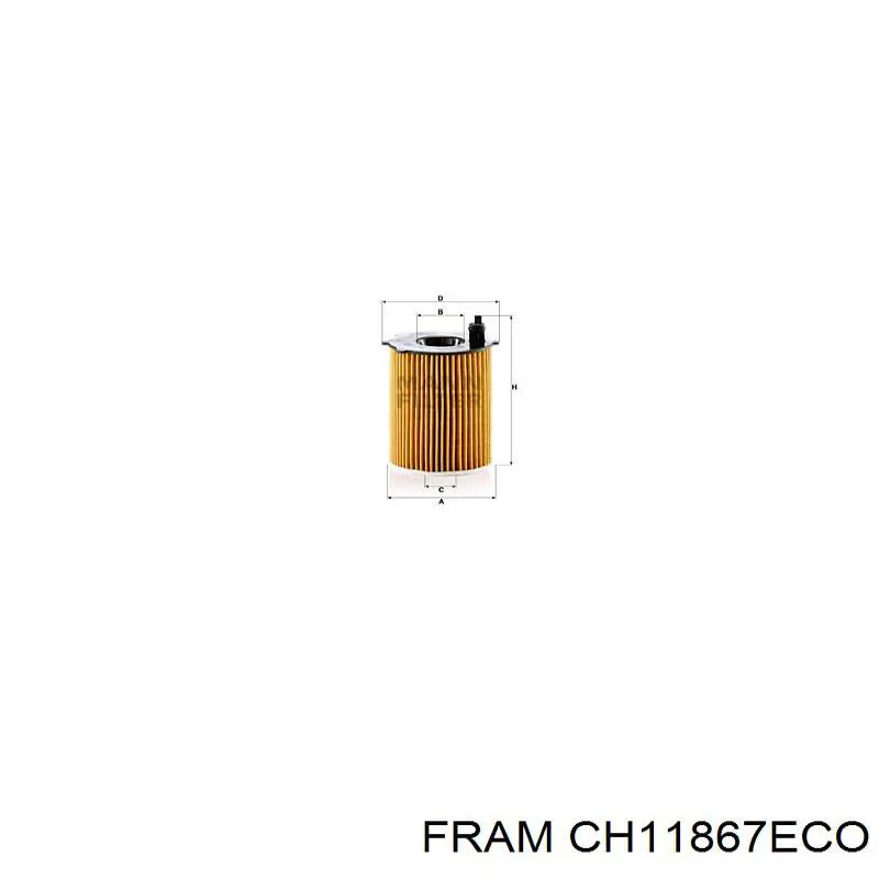 Filtro de óleo CH11867ECO Fram