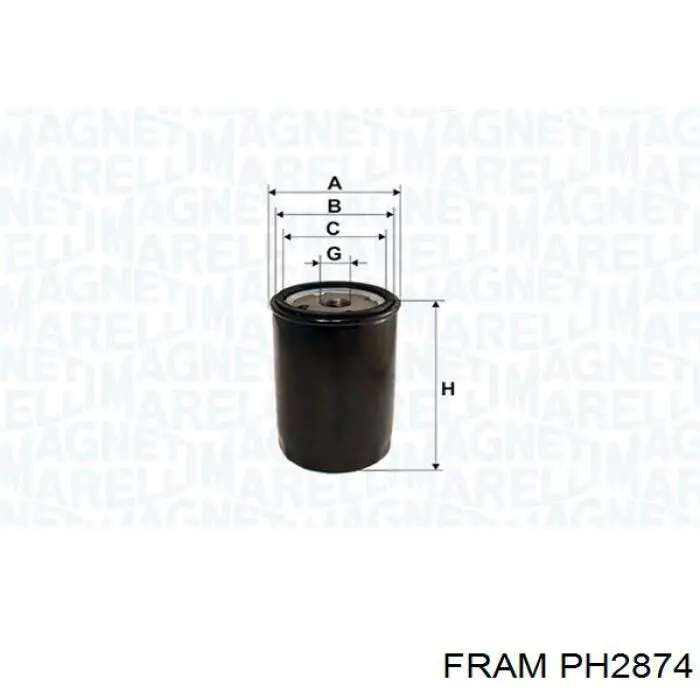 Filtro de óleo Fram PH2874 preço, a partir de 5,52 USD