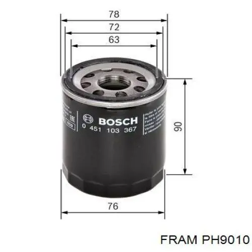 Filtro de óleo Fram PH9010 preço, a partir de 13,05 USD