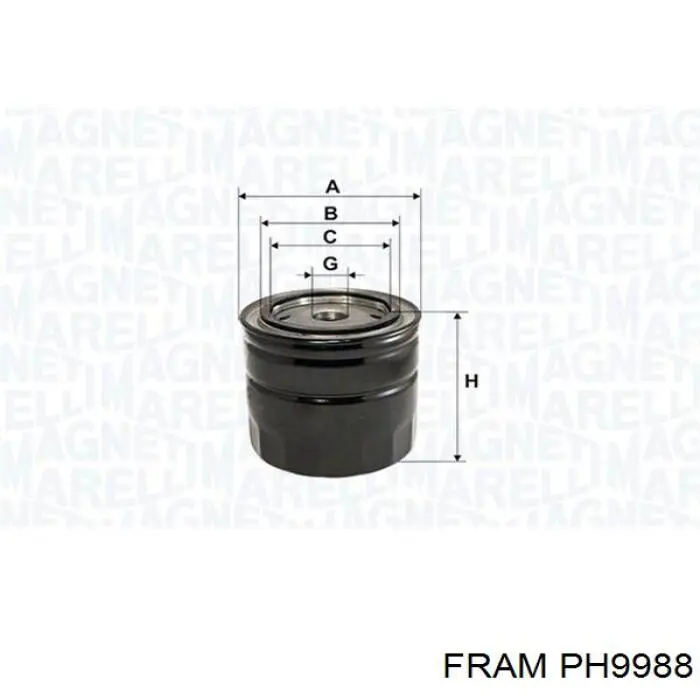 Filtro de óleo PH9988 Fram