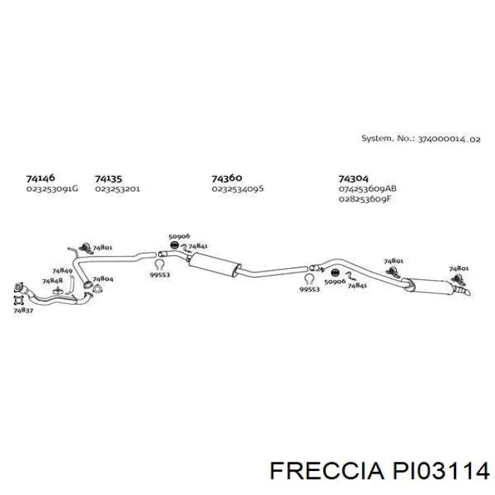 Compensador hidrâulico (empurrador hidrâulico), empurrador de válvulas PI03114 Freccia