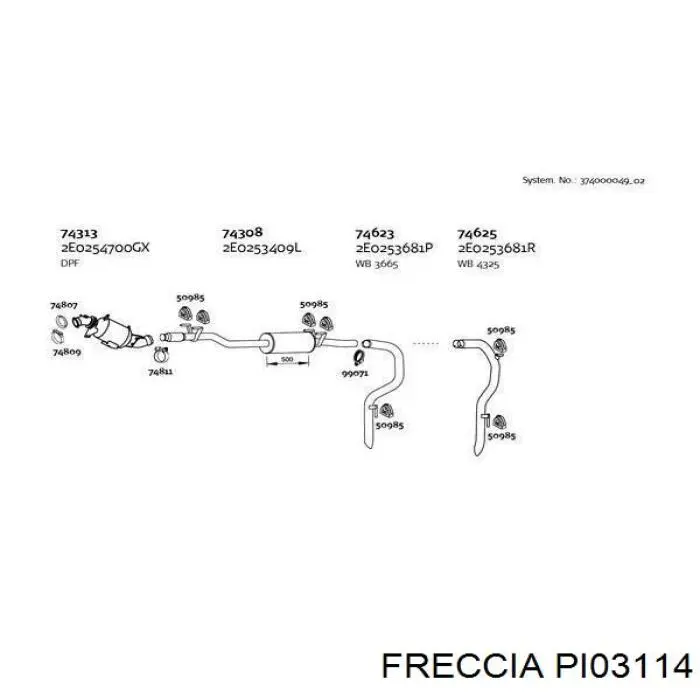 Compre PI03114 Freccia Compensador hidrâulico (empurrador hidrâulico), empurrador de válvulas