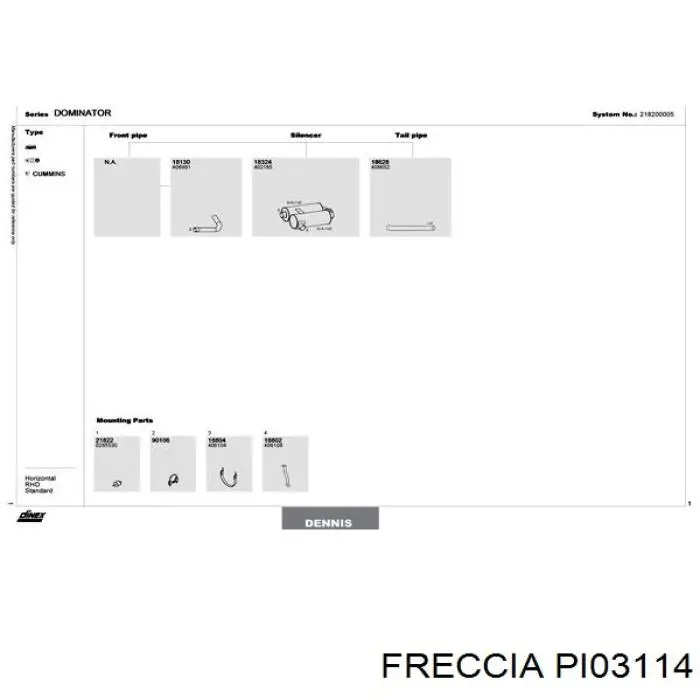 Compensador hidrâulico (empurrador hidrâulico), empurrador de válvulas PI03114 Freccia