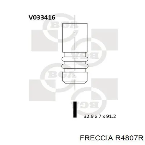 4807 Freccia Válvula de escape