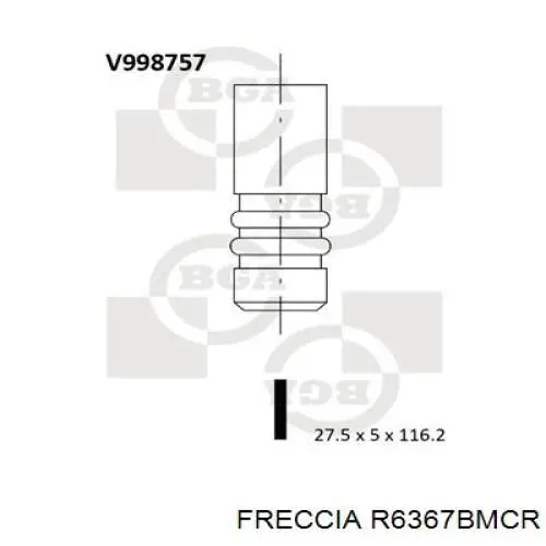 Válvula de escape Freccia R6367BMCR preço, a partir de 14,59 USD