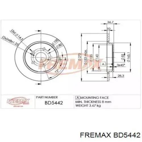 Disco do freio traseiro Toyota 4243102270 preço, a partir de 34,03 USD