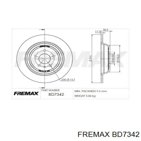 Disco do freio traseiro Ford KS7Z2C026A preço, a partir de 61,94 USD