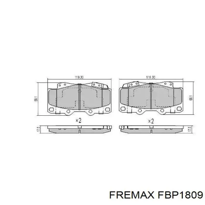 Compre FBP1809 Fremax Sapatas do freio dianteiras de disco