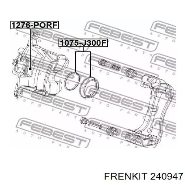 240947 Frenkit Kit de reparação de suporte do freio traseiro