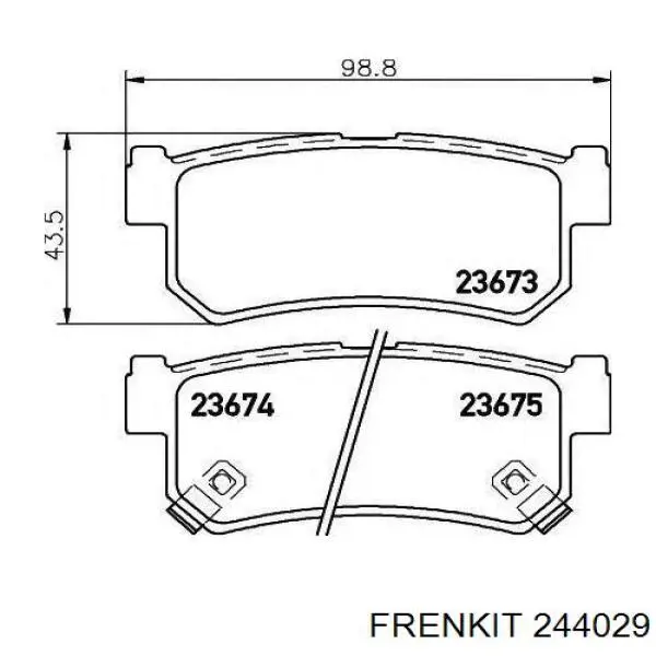 244029 Frenkit Kit de reparação de suporte do freio traseiro