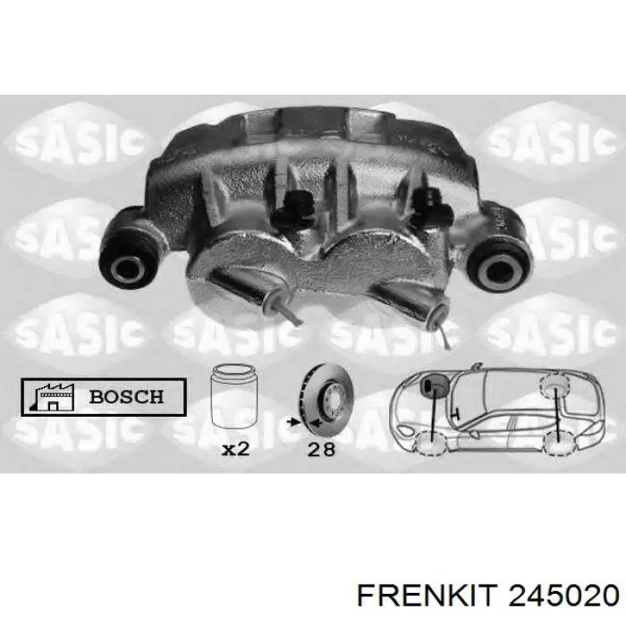 Kit de reparação de suporte do freio dianteiro Frenkit 245020 preço, a partir de 14,77 USD