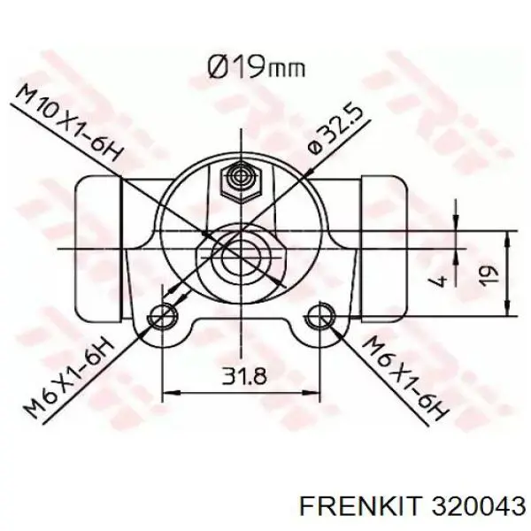 Compre 320043 Frenkit Kit de reparação de cilindro do freio traseiro