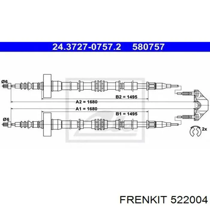 Compre 522004 Frenkit Kit de reparação do cilindro de trabalho de embraiagem