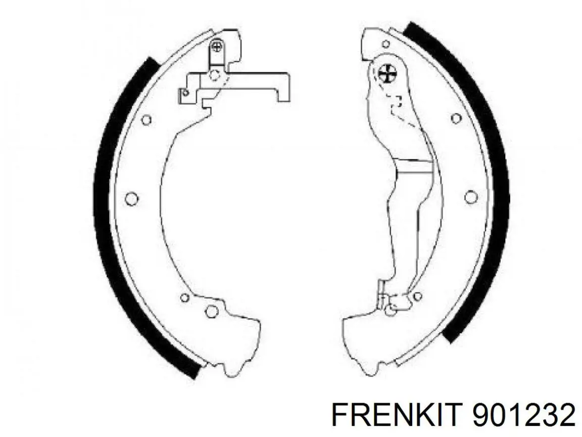 901232 Frenkit Kit de molas de fixação de sapatas de disco traseiras
