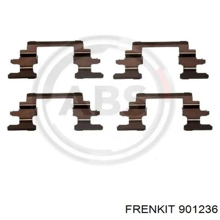 901236 Frenkit Kit de molas de fixação de sapatas de disco dianteiras